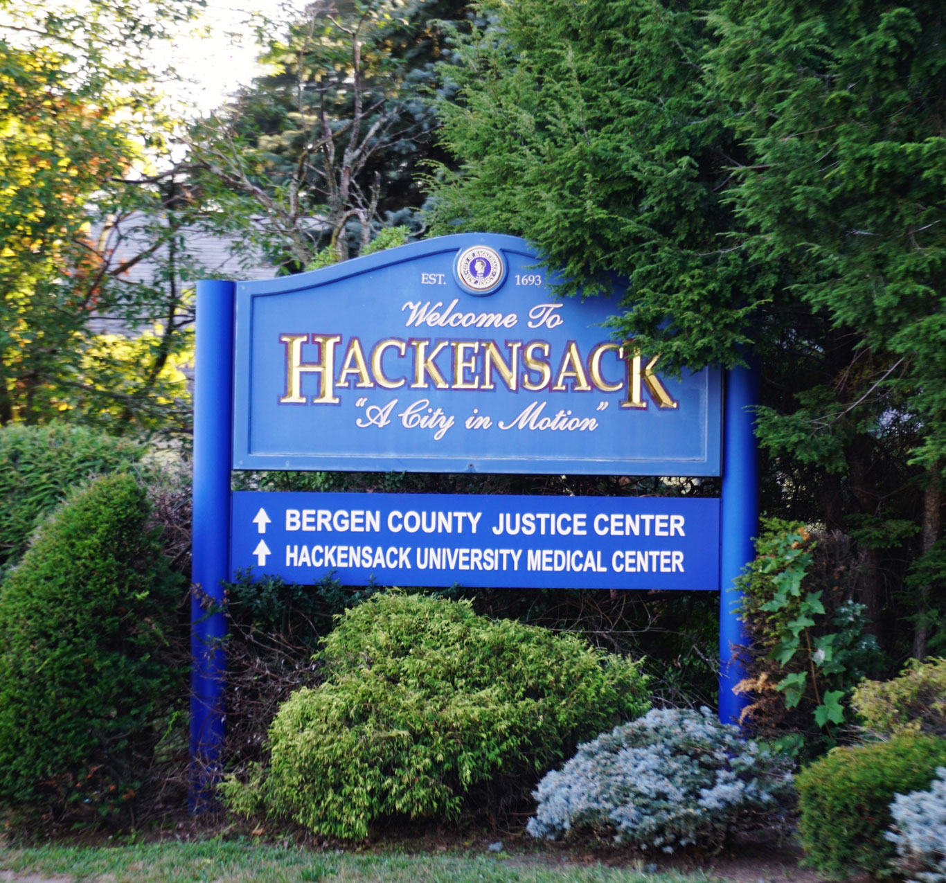 Welcome to Hackensack City sign